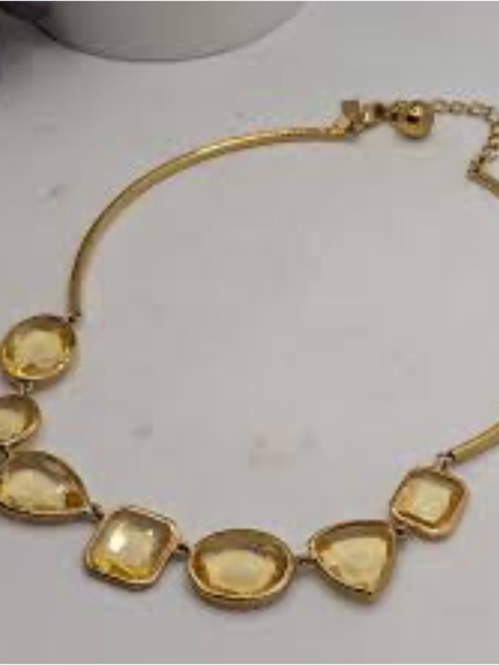 Kate Spade Necklace. Gold Tone With Yellow Glass NWT